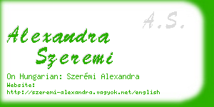 alexandra szeremi business card